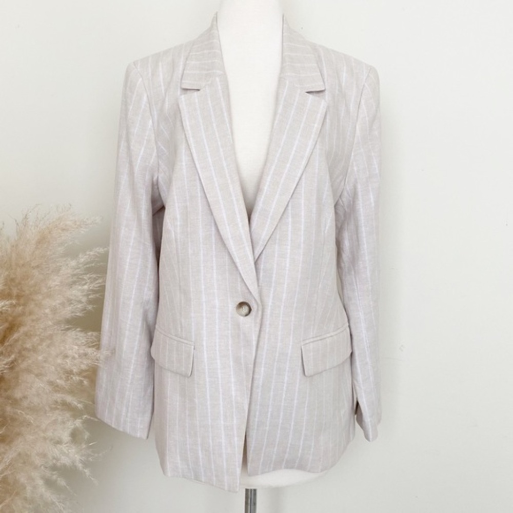 NWOT Loft stripes single breasted blazer